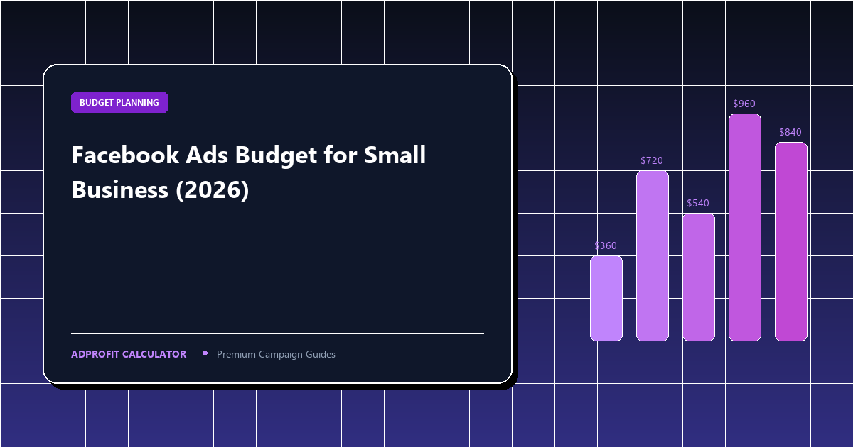 Facebook Ads Budget for Small Business: Complete Guide (2026)