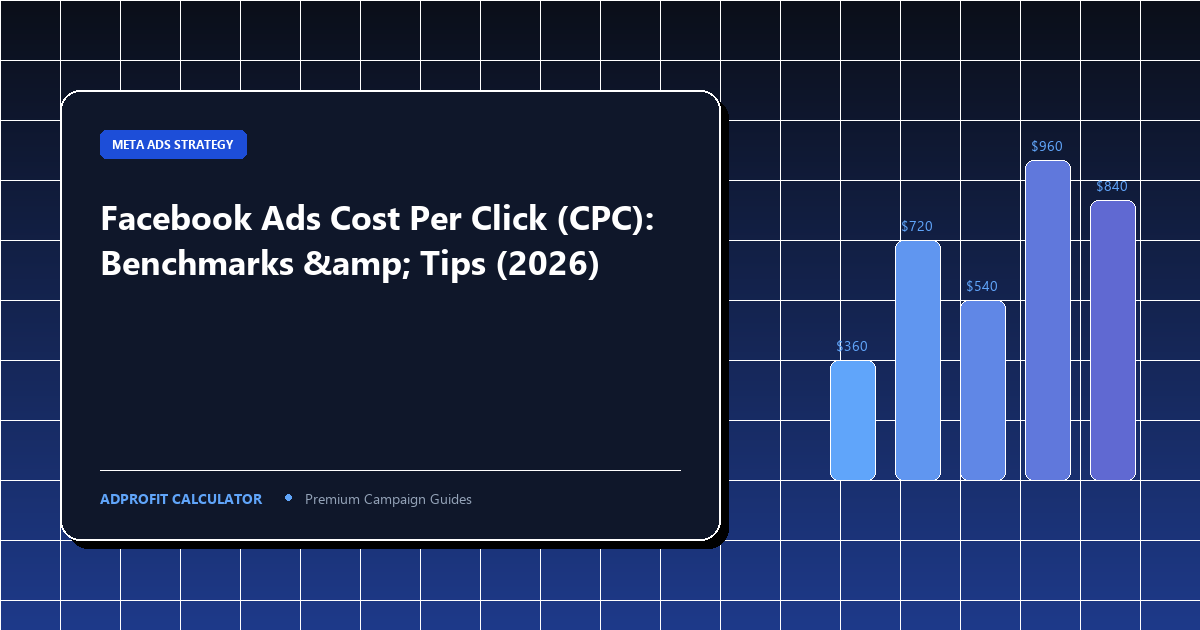Facebook Ads Cost Per Click (CPC): Benchmarks & Tips (2026)